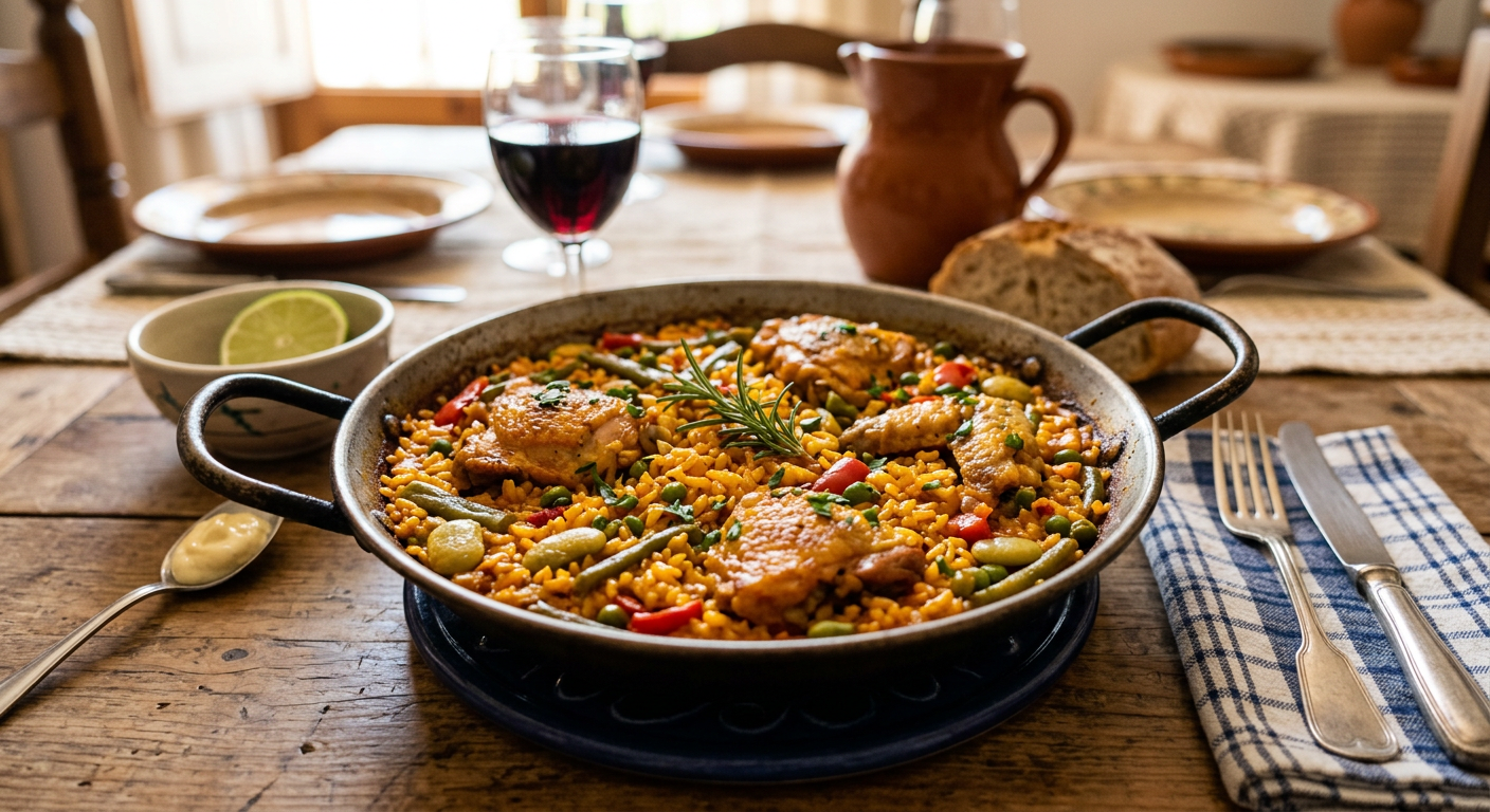 Paella de pollo y verduras: receta casera fácil y sabrosa