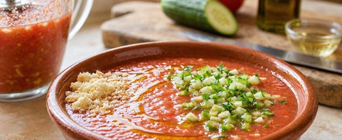 Gazpacho andaluz casero: receta tradicional fácil y refrescante