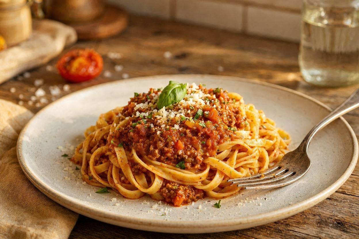 Pasta boloñesa casera: receta italiana tradicional y sabrosa