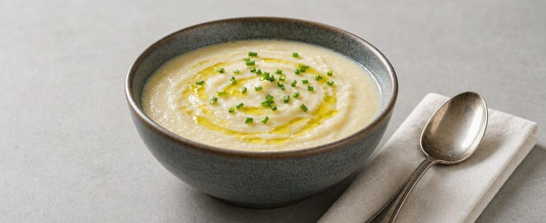 Crema de puerros y patata: receta fácil, suave y reconfortante