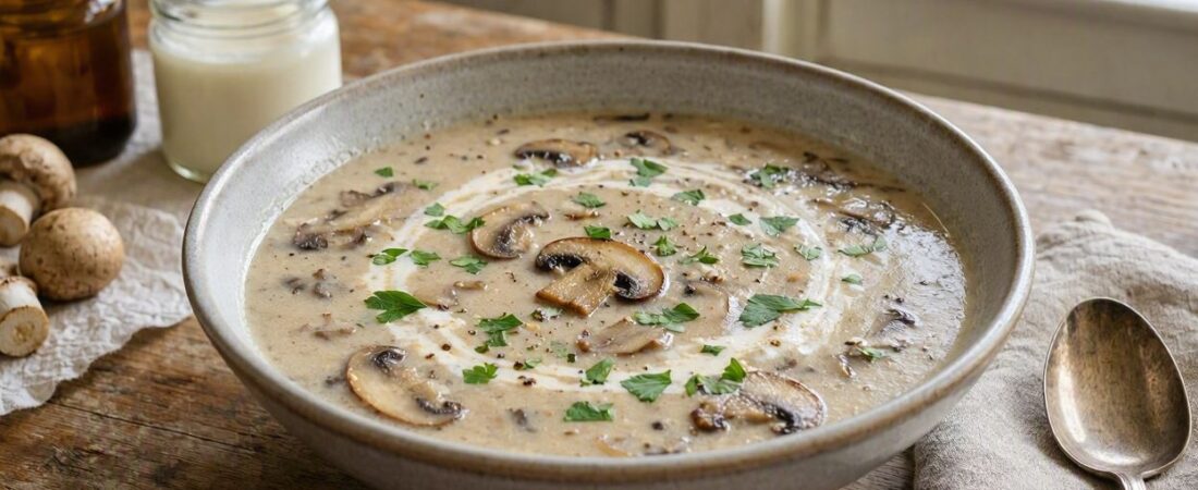 Crema de champiñones: receta fácil y cremosa