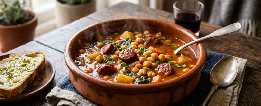 Guiso de garbanzos con chorizo: receta casera y fácil