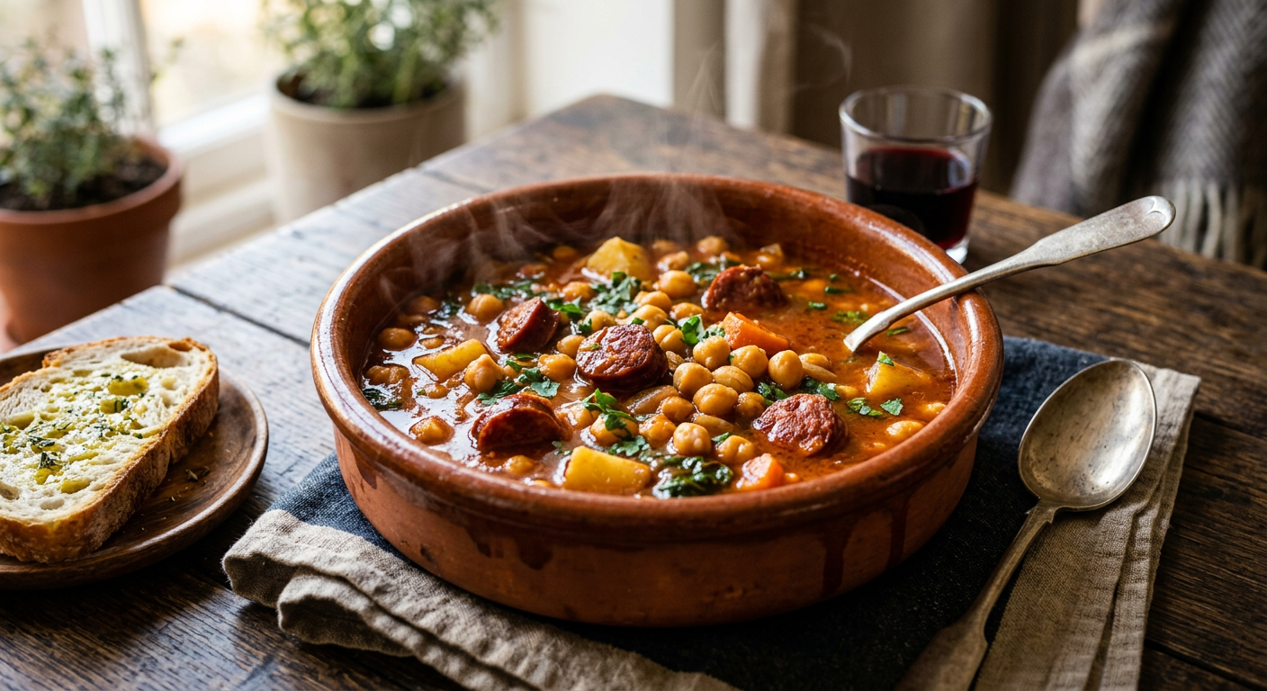 Guiso de garbanzos con chorizo: receta casera y fácil